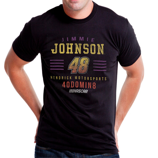 NASCAR Mens Classic Crew Tee - Jimmie Johnson - 2 Black by DelSol for Men - 1 Pc T-Shirt (S)