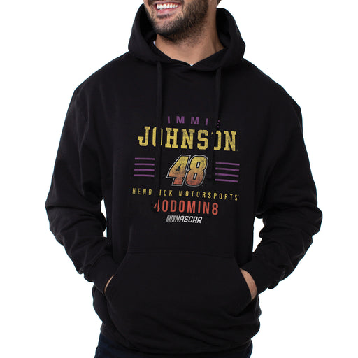 NASCAR Hooded Sweatshirt - Jimmie Johnson - 2 Black by DelSol for Men - 1 Pc T-Shirt (S)