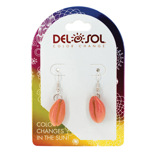 Color-Changing Earrings - Pink Cowrie by DelSol for Women - 1 Pc Earrings