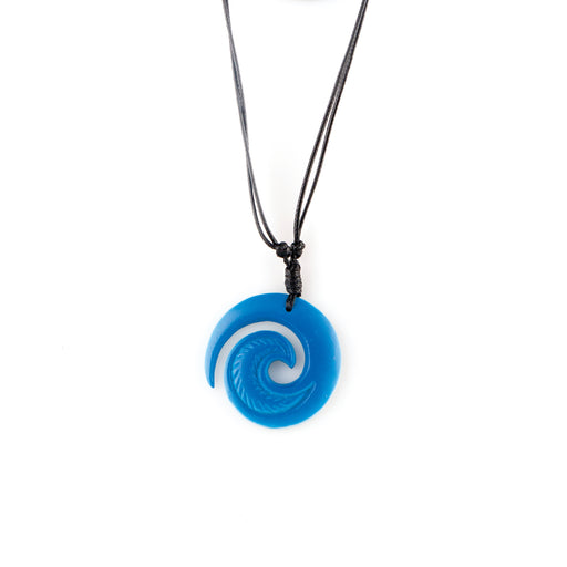 Color-Changing Necklace - Swirl - White to Blue by DelSol for Women - 1 Pc Necklace