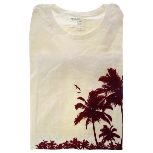 Womens Boyfriend Tee - Palms And Floral Sunset by Delsol for Women - 1 Pc T-Shirt (M)
