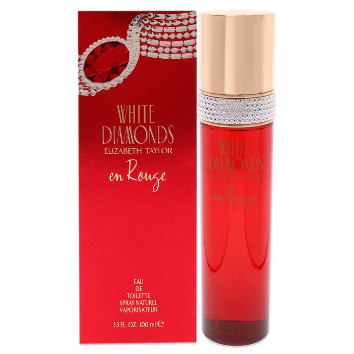 White Diamonds En Rouge de Elizabeth Taylor para mujeres - Spray EDT de 3,3 oz