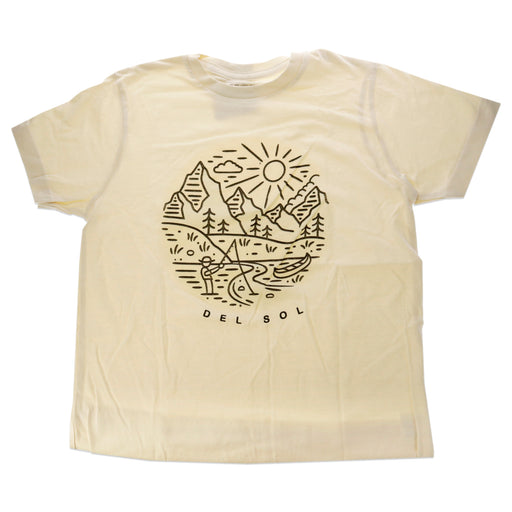 Kids Crew Tee - Fish Scene - Natural by DelSol for Kids - 1 Pc T-Shirt (YL)