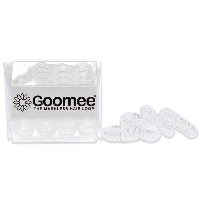 The Markless Hair Loop Set - Diamond Clear by Goomee for Women - 4 Pc Hair Tie