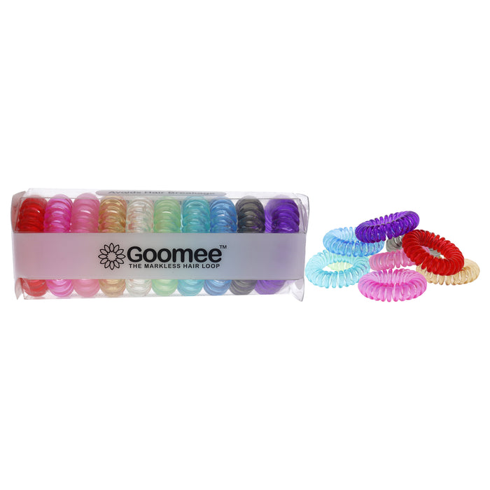The Markless Hair Loop Set - Jelly Collection by Goomee for Women - 10 Pc Hair Tie