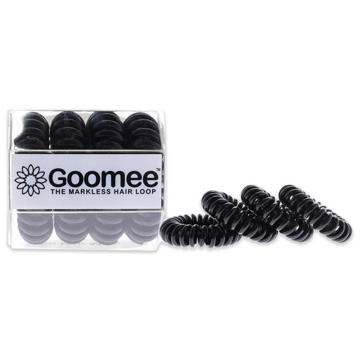 The Markless Hair Loop Set - Midnight Black by Goomee for Women - 4 Pc Hair Tie