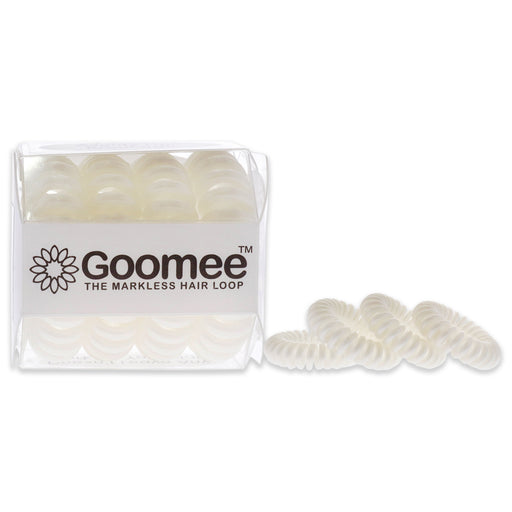 The Markless Hair Loop Set - Pearly White by Goomee for Women - 4 Pc Hair Tie