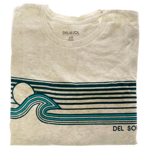 Men Crew Tee - Sunset Wave - Grey by DelSol for Men - 1 Pc T-Shirt (S)