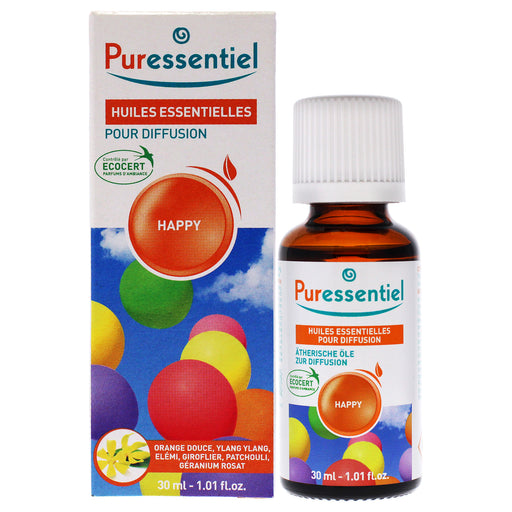 Diffusion Essential Oil - Happy by Puressentiel for Unisex - 1.01 oz Oil