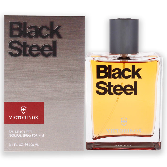 Black Steel by Swiss Army for Men - 3.4 oz EDT Spray