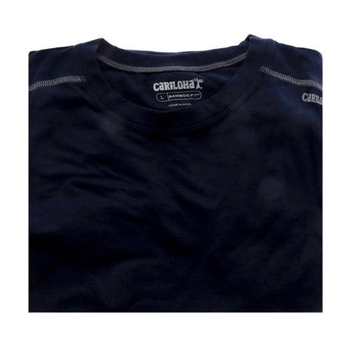 Bamboo Athletic Crew T-Shirt - Navy by Cariloha for Men - 1 Pc T-Shirt (L)