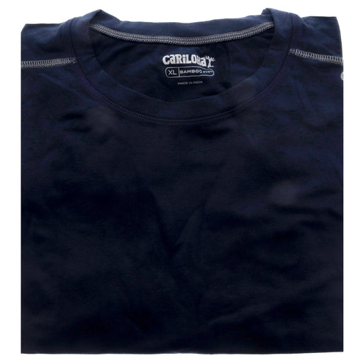 Bamboo Athletic Crew T-Shirt - Navy by Cariloha for Men - 1 Pc T-Shirt (XL)