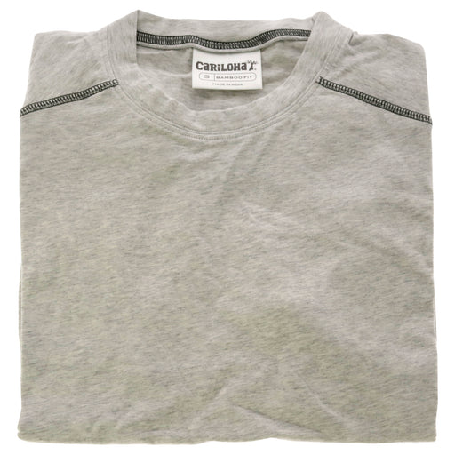 Bamboo Performance Crew T-Shirt - Light Heather Gray by Cariloha for Men - 1 Pc T-Shirt (S)