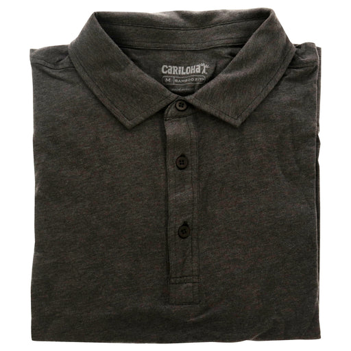Bamboo Performance Jersey Polo T-Shirt - Carbon Heather by Cariloha for Men - 1 Pc T-Shirt (M)