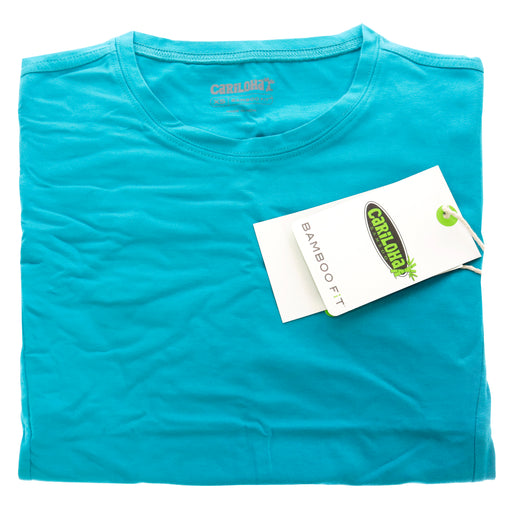 Bamboo Athletic Crew T-Shirt - Teal by Cariloha for Women - 1 Pc T-Shirt (XS)