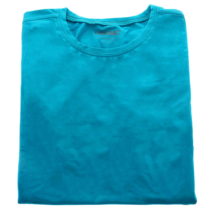 Bamboo Athletic Crew T-Shirt - Teal by Cariloha for Women - 1 Pc T-Shirt (S)