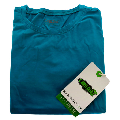 Bamboo Athletic Crew T-Shirt - Teal by Cariloha for Women - 1 Pc T-Shirt (M)