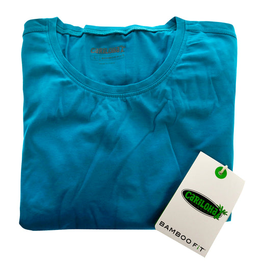 Bamboo Athletic Crew T-Shirt - Teal by Cariloha for Women - 1 Pc T-Shirt (L)