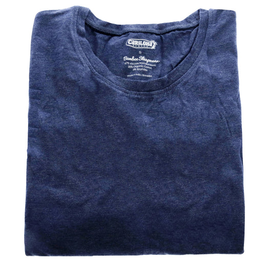 Bamboo Sleep Crew Shirt - Indigo Heather by Cariloha for Men - 1 Pc T-Shirt (S)