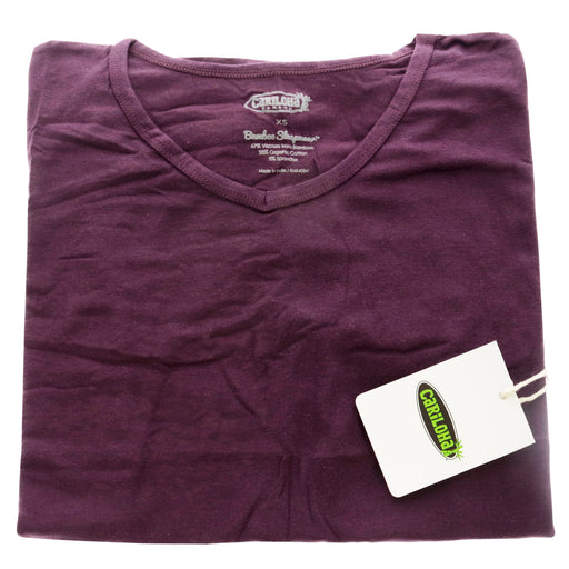 Bamboo Sleep Dolman V-Neck T-Shirt - Deep Violet by Cariloha for Women - 1 Pc T-Shirt (XS)