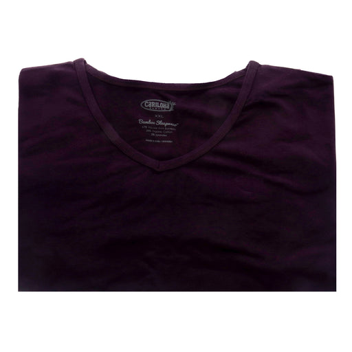 Bamboo Sleep Dolman V-Neck T-Shirt - Deep Violet by Cariloha for Women - 1 Pc T-Shirt (2XL)