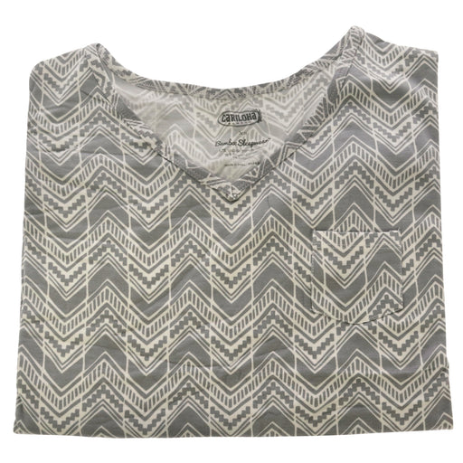 Bamboo Sleep V-Neck Shirt - Tribal Stripe by Cariloha for Women - 1 Pc T-Shirt (XS)