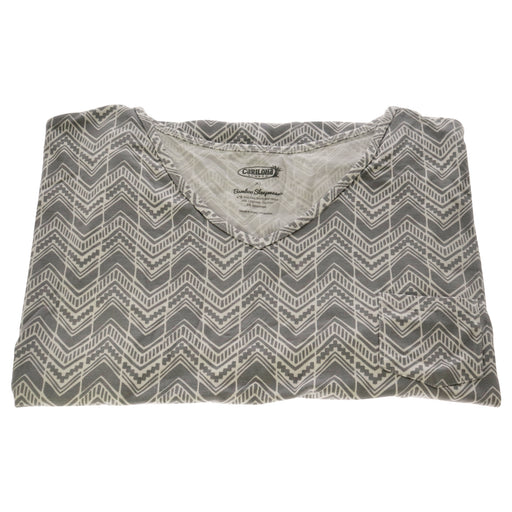 Bamboo Sleep V-Neck Shirt - Tribal Stripe by Cariloha for Women - 1 Pc T-Shirt (XL)