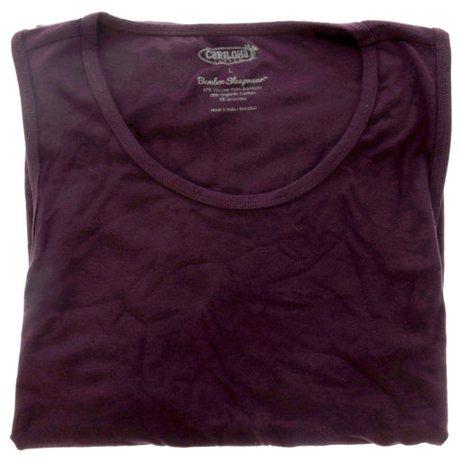 Bamboo Sleep Tank Top - Deep Violet by Cariloha for Women - 1 Pc T-Shirt (L)