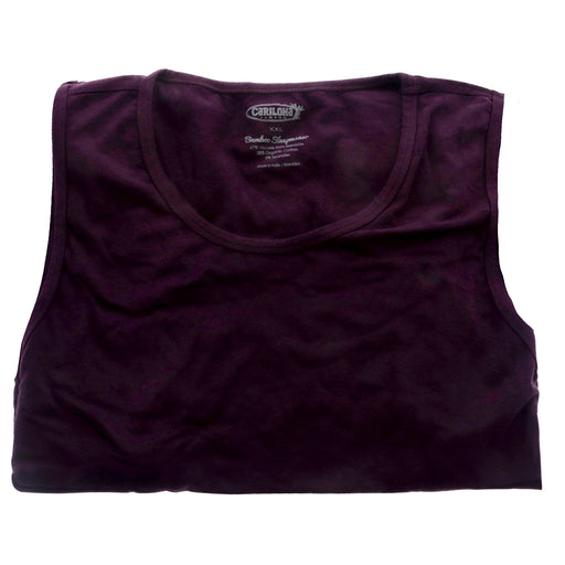 Bamboo Sleep Tank Top - Deep Violet by Cariloha for Women - 1 Pc T-Shirt (2XL)