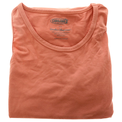 Bamboo Sleep Tank Top - Coral by Cariloha for Women - 1 Pc T-Shirt (XS)