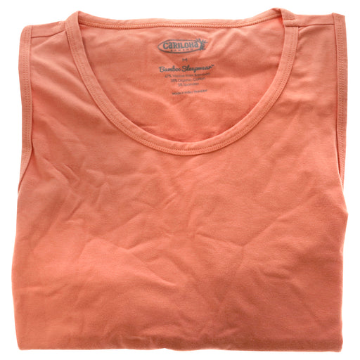 Bamboo Sleep Tank Top - Coral by Cariloha for Women - 1 Pc T-Shirt (M)