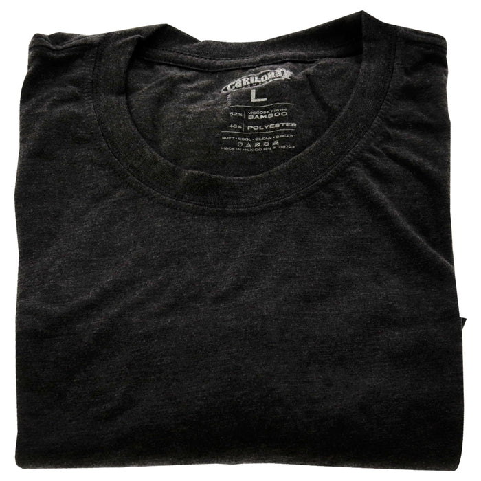 Bamboo Comfort Crew Tee - Charcoal by Cariloha for Men - 1 Pc T-Shirt (L)