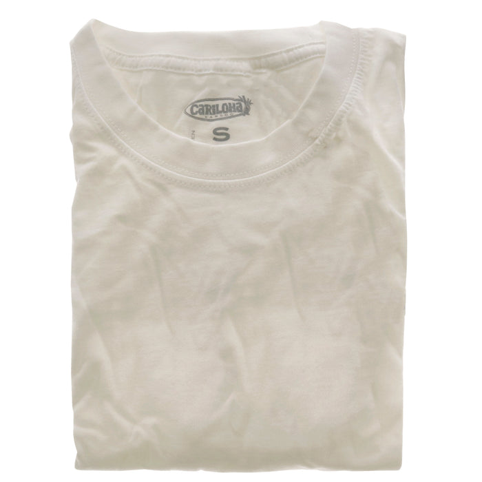 Bamboo Crew Tee - White by Cariloha for Men - 1 Pc T-Shirt (S)