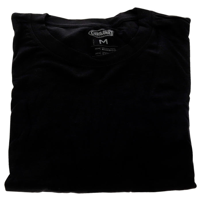 Bamboo Crew Tee - Black by Cariloha for Men - 1 Pc T-Shirt (M)