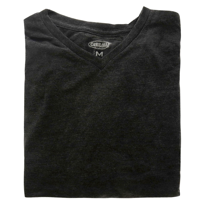 Bamboo V-Neck Tee - Charcoal Heather by Cariloha for Men - 1 Pc T-Shirt (M)