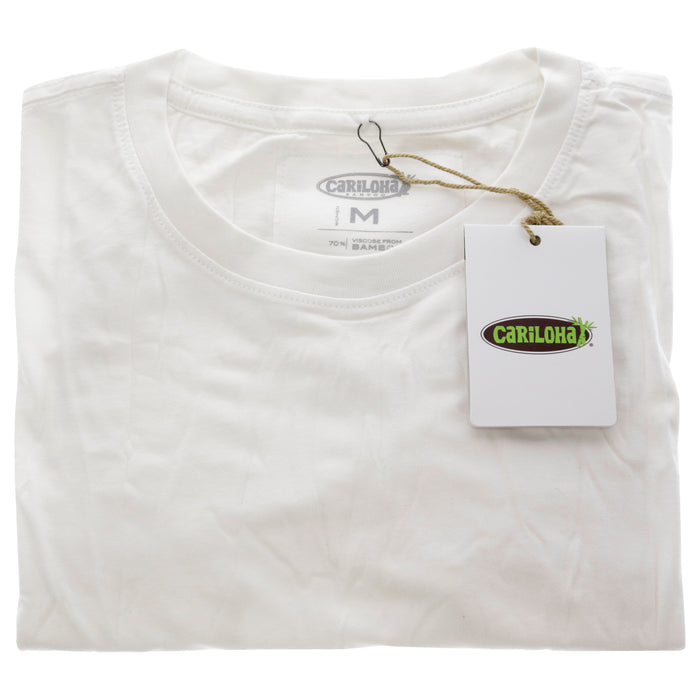 Bamboo Crew Tee - White by Cariloha for Women - 1 Pc T-Shirt (M)