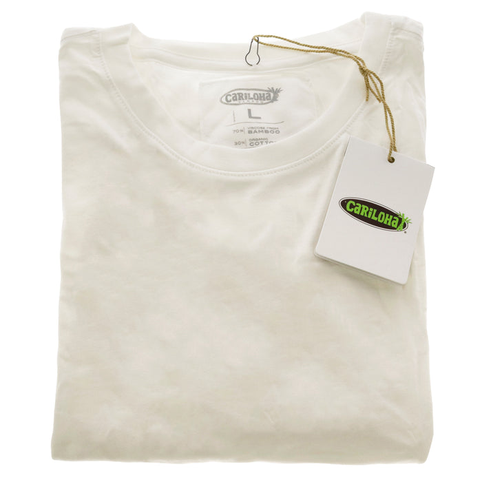 Bamboo Crew Tee - White by Cariloha for Women - 1 Pc T-Shirt (L)