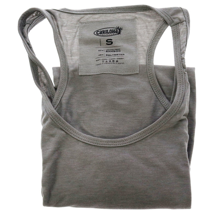 Bamboo Racer Tank - Heather Gray by Cariloha for Women - 1 Pc Tank Top (S)