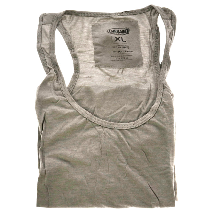 Bamboo Racer Tank - Heather Gray by Cariloha for Women - 1 Pc Tank Top (XL)