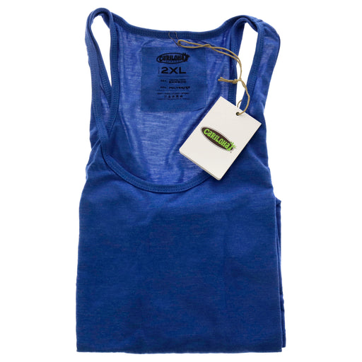 Bamboo Racer Tank - Reef Blue Heather by Cariloha for Women - 1 Pc Tank Top (2XL)
