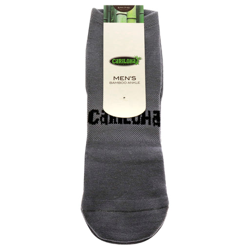 Bamboo Ankle Socks - Carbon-Black by Cariloha for Men - 1 Pair Socks (S/M)