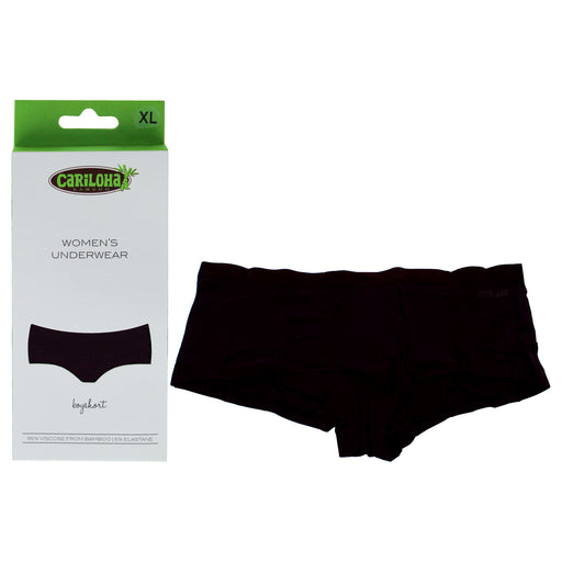 Bamboo Boyshort Briefs - Merlot by Cariloha for Women - 1 Pc Underwear (XL)