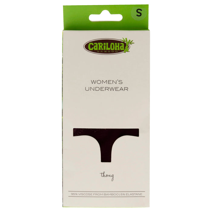 Bamboo Lace Thong - Merlot by Cariloha for Women - 1 Pc Underwear (S)