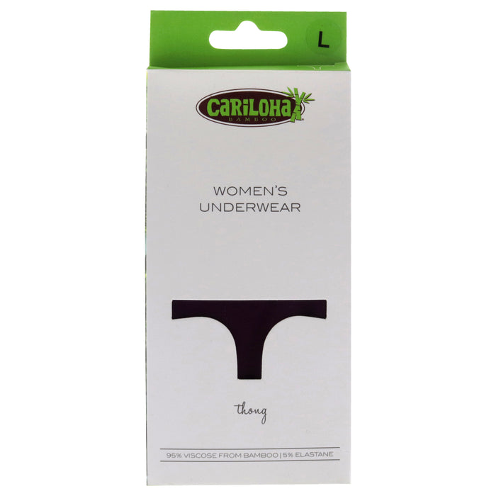 Bamboo Lace Thong - Merlot by Cariloha for Women - 1 Pc Underwear (L)
