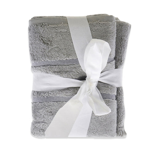 Bamboo Hand Towel Set - Harbor Gray by Cariloha for Unisex - 3 Pc Towel