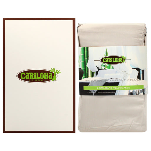 Resort Bamboo Pillowcase Set - Harbor Gray-Standard by Cariloha for Unisex - 2 Pc Pillowcase