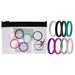 Silicone Wedding Stackble Lines Ring Set - MultiColor by ROQ for Women - 8 x 8 mm Ring