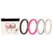 Silicone Wedding Stackble Point Ring Set - Pink by ROQ for Women - 4 x 11 mm Ring