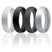 Silicone Wedding 6mm Smooth Ring by ROQ for Men - 14 mm Ring