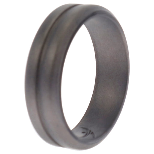 Silicone Wedding Middle Line Single Ring - Silver by ROQ for Men - 16 mm Ring